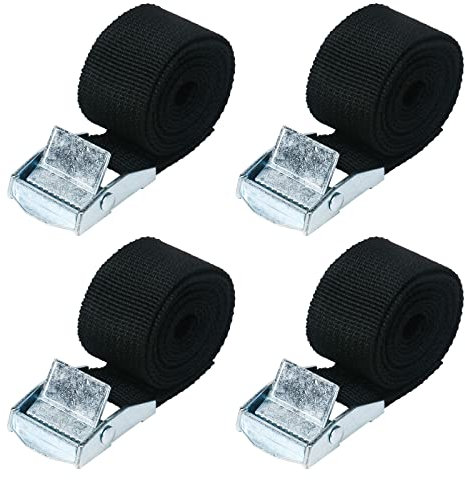Tie Down Straps, 2M Heavy Duty Tensioning Belts, 4 Pack Adjustable Cargo Straps Ratchet Straps, Strap with Buckle, Lashing Straps Suitable for Motorcycle, Bike, Cargo, Trucks, Trailer, Luggage