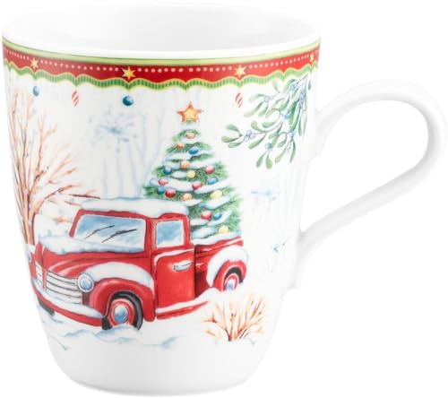 Seltmann Weiden Zusatzsortiment Becher mit Henkel 0,40 l (Life) rund Weihnachtsauto bunt [SP] UVP:17,9