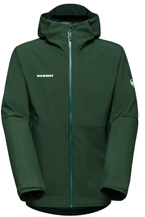 Mammut Chaqueta Hardshell para hombre, serie Alto Light, S, verde, con capucha, chaqueta funcional, de DRYtechnology 2.5 L, Woods, S