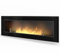 SIMPLE fire Chimenea de pared de bioetanol Frame 1500. Ubicado en una alcoba. para el hogar, el salón o el dormitorio. Foco ecológico Potencia 3 kW – 2 L (2 – 3 horas). 1500 x 490, negro, cristal