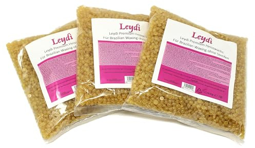 3x Leydi Heisswachs Perlen 800g - Heisswax für Brazilian Waxing