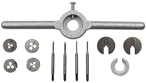 Gewindeschneider-Set, metrischer Windeisen und Schneideisen-Set, M1-M2,5, zum Schneiden von Außen- und Innengewinde
