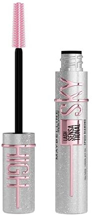 Maybelline New York Mascara Top Coat, Allungante e Volumizzante, Lunghezza e Volume Senza Limiti, Tenuta 24H, Finish Glitterato e Brillante, Top Coat Mascara Sky High, Tonalità: Space Diamond, 7,2 ml