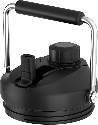 Jmoe USA Improved Jug Lid for Yeti Half Gallon and One Gallon Rambler Jugs | 2 in 1 Replacement Lid | Large Chug Spout and Leakproof Flip Straw | BPA Free Plastic | Includes 4 Straws