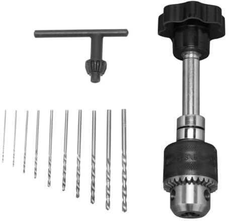 DOITOOL Taladro De Mano Para Joyería Carpintería y Herramientas Rotativas Kit De Cabezales De Taladro Negros Para Proyectos