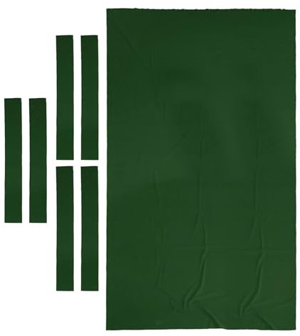 NJIEzhao Professional 9 ft Pool Table Felt + 6 Felt Strips Billiard Snooker Cloth Felt for 9 Foot Table 0.6mm Billiards Accessories Billardtuch(Green)
