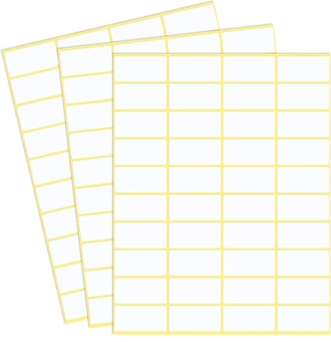 BOUMVID 600 Stück Etiketten Selbstklebend, 38 x 19 mm Universal Klebeetiketten zum Beschriften, Adressetiketten Haushaltsetiketten Tiefkühletiketten Aufkleber, für Büro Küche und Marmelade