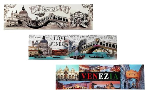 Set mit 3 Kühlschrankmagneten 3D Stadt Venedig Italien Souvenir Geschenk Zuhause Küche Sammlerstück 10433 10439 10438