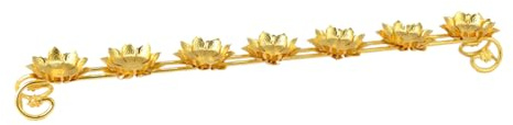 KHZen Candelera Metal 7 Lámpara Mantequilla Flores Votivos Budistas Votivos Talight Stand Candeler para Meditations Sala