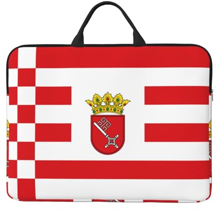 Bremen banner laptopfodral – 14 tums laptopfodral, lämplig för daglig kontorsdator skyddsfodral, svart