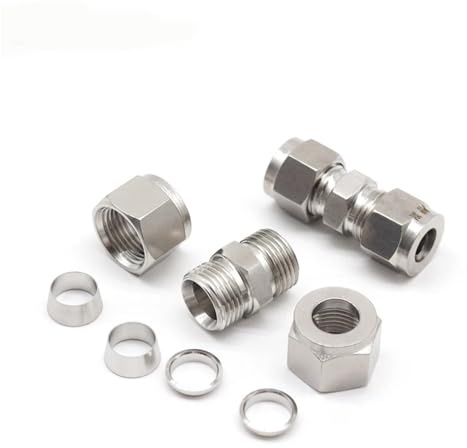 Doppia trappola Raccordo for tubi metallici con manicotto di taglio tipo 304 in acciaio inox OD 3 4 6 810mm1/8 1/4 3/8 1/2(14mm)