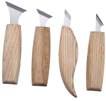 Cabilock Cinceles de Tallado Madera de Aleación de Cromo Vanadio Kit Profesional con Mango de Madera Pulida Para Carpinteros y Artistas Herramientas Manuales Resistentes y Duraderas