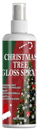 Weihnachtsbaum Glanz Spray - Glänzendes Langanhaltendes Partyzubehör | 100ml Natürlicher Weihnachtsglanz Spray - Für Innenbereich Winter Festliche Hochzeit Zuhause Büro Fenster Kränze Fotozubehör Gebu