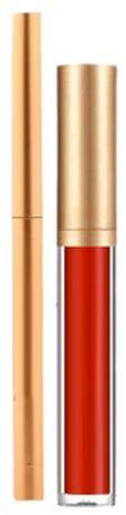 Rouge à Lèvres et Crayon pour Femmes,Fournitures de Maquillage à Longue Tenue - Teint à Lèvres Hydratant - pour Femmes Voyageurs Débutants Professionnels Mariées Amateurs de Beauté Routine