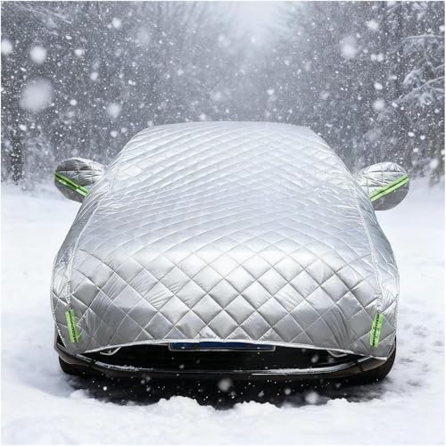 Autoabdeckung Winter Autogarage Outdoor Gemacht für VW Caddy Maxi, Halbgarage Für Hagelschutzplane Auto Schneefester, verdickter Baumwollstoff w112qhl