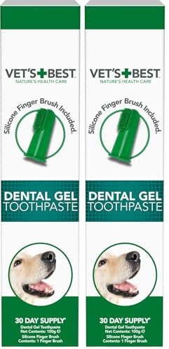 Vet's Best Dental Gel Toothpaste for Dogs | Reduces Plaque & Freshens Breath 100g (Pack of 2)