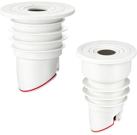 LUDHEP 2 Juntas de Silicone Antiolor para Tuberías de Desagüe, Tamaños 35-47mm y 45-50mm, Sello Impermeable para Lavadora y Fregadero