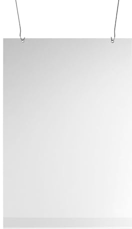 Sparpack - Sparset - 5 x Plakattasche DIN A2 Hochformat entspiegelt mit 2 Metallösen inkl. 10 Haken zum Aufhängen - Hochformat DIN A2 - Hart-PVC Plakattaschen