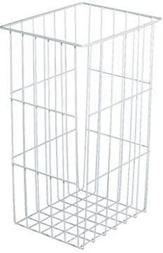 Gedotec Wäschekorb weiss Gitterkorb Wäsche-Korb mit Einhänge-Funktion | Wäschesammler stapelbar | BxTxH 270 x 300 x 320 mm | Metall RAL 9010 weiß pulverbeschichtet | 1 Stück - Korb zum Einhängen