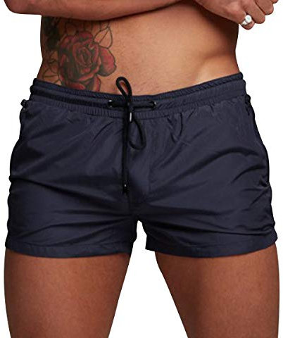 Costume da Bagno Uomo Pantaloncino Nuoto Surf, Boxer Mutanda Corto, Short Maschili da Mare, Piscina, con Elastico Asciugatura Rapida Marina XL