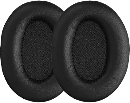 kwmobile 2x Cuscinetto Cuffie Compatibile con Mpow 059 / H5 / H1 / H7 / H20 Pad - Cuscinetti Ricambio Cuffie Over Ear Simil Pelle - nero