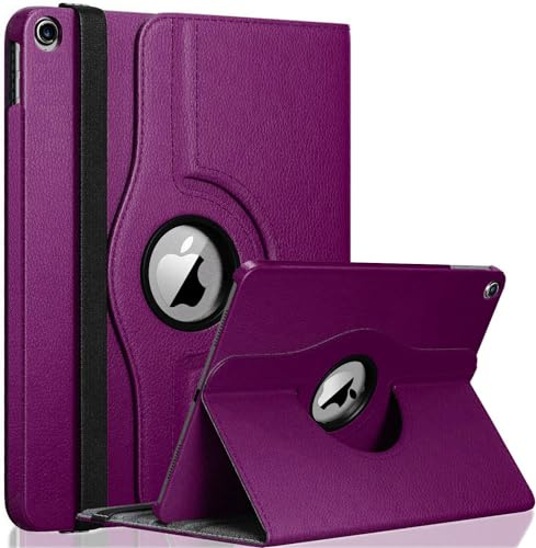 GADGET ARMOUR Apple iPad 10.2 pulgadas 7ª generación 2019 2020 iPad 7 iPad 8 funda inteligente giratoria para iPad 10.2 7ª generación 8ª generación 2019 20 con encendido y apagado automático (morado)