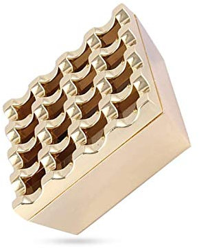 BANGSUN 1pc Posacenere Vintage Metallo Sigaro Posacenere Portatile 16 Griglie Novità Moda Antivento Colore Oro