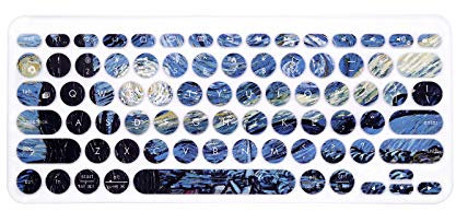 MMDW English Silicone Keyboard Cover Compatible for Logitech K380 Multi-Device Bluetooth Keyboard,Van Gogh Starry Sky