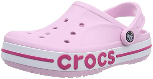 Crocs Bayaband Clogs, Unisex Clogs, Lightweight and Secure Fit Ballerina Pink/Candy Pink Size 5 UK Men/ 6 UK Women
