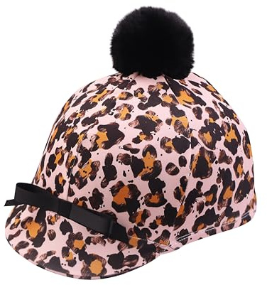 Harrison Howard Copertura per casco da equitazione con graziosa stampa leopardata
