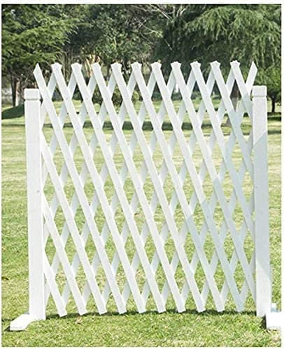 GXBCS Beeteinfassung Zaun Zierzaun Palisaden Für Garten Palisade Rasenkante Erweiterungszaun Blumenbeet Massivholz Tierschutzpflanzen Kletterhilfe für Einfahrten Hof 1030(Color:White;Size:85x160cm)