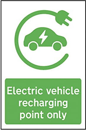 Centurion Electric Vehicle Charging Sign Pack of 2 Help Locate Charging Points Easily Identifiable EV Symbol 1.2mm Recyclable Polypropylene W200mm x H300mm