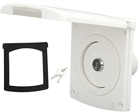 Entrée de Camping Car, Bouchon D'eau Verrouillable de Qualité Technique ASA IP44 éTanche, équipement de Réservoir de Remplissage D'EntréE éTanche avec 2 Clés pour RVs, Camping Car, Caravane, Batea
