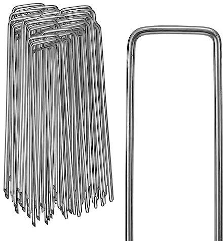 Vigevee 250 Stück Anti-Ros Erdanke |Bodenanker| Erdnägel aus verzinktem Stahl für Befestigung von Unkrautvlies |Feuerverzinkt| Bodenverankerung |Erddübel für Befestigung Zaun und Netz oder