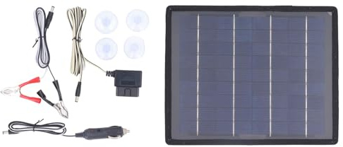 Solar-Autobatterie-Ladegerät, 12 V, 18 V, 10 W, Solar-Erhaltungsladegerät, Tragbares Solarpanel-Set für Auto, Motorrad, Boot, Schneemobil