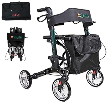 SET! Neu! Leichtgewicht, Aluminium, klappbarer Rollator mit bequemer Transporttasche!