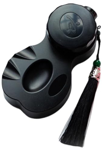 Tintero con tapa, Tintero con tapa - Cartucho de tinta de caligrafía - Tintero de caligrafía con borlas, plato de tinta portátil para caligrafía, tintas de almacenamiento para pintura, dibujo