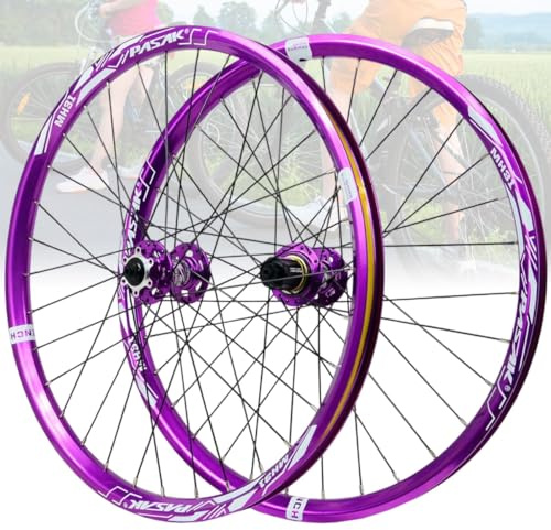 HZXQCVB 24 Zoll Mountainbike-Laufradsatz Schnellspanner-Laufräder Alu-Legierung Felgen 32 Löcher Scheibenbremse Vorder- Und Hinterradnaben Für 8-9-10-11-12 Gang Kassette