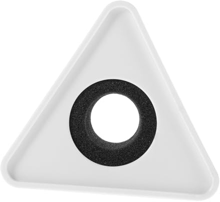 Dreieckige Mikrofonfahne aus Abs mit Logo für Professionelle Interviews | Weiß, Robuste Ausführung, Große Fläche für Markenpräsenz, Anpassbar per Gravur oder Sticker
