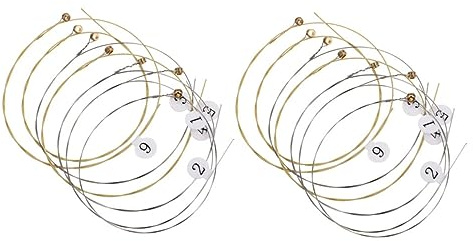 19 Stück Harfe Instrument Leiersaiten aus Stahl zum Ersetzen | Saitenzubehör für Leier, Lyra Stahlsaiten 19stücke, Zubehör für Leiersaiten
