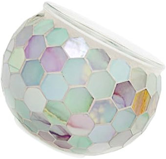 ABOOFAN 1pc Mosaik Glas Kerzenhalter Dekorative Mosaik Leuchter für Weihnachten Romantische Wohnkultur Abendessen Tisch Zubehör