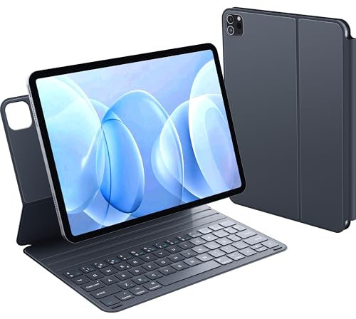 CHESONA Teclado para iPad Air 11 Pulgadas (M2 2024/M3 2025), Teclado Magnetico para iPad Pro 11 (4/3/2/1) & Air 5th/4th Gen., Ultrafino & Ultraligero, Función Auto-Sleep/Wake, Español Ñ Diseño, Gris