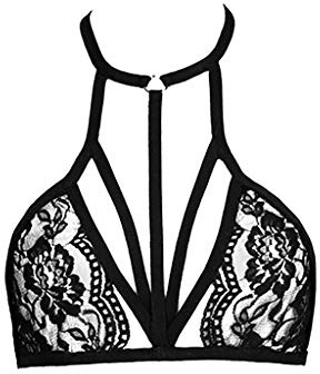 Harness Damen Offener BH Büstenhebe Offen Erotische BHS Latex Dessous Frauen Sexy Ouvert Push Up Brustheber Set Für Sex Büstenheber Oberteil Rave Oberkörper Halsband Bondage