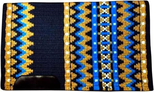 EQUIEMPRESS Sattelunterlage Western Show/Westernsatteldecke aus Neuseelandwolle, Top Wool Pad Sensor Flex (Anpassung möglich) A-534 (34 x 38)
