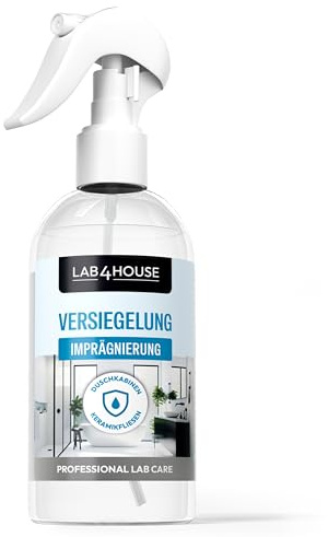 Lab4House | Nano Versiegelung 250 ml Spray | Imprägnierung für Dusche, Keramik & Glas | Schützt vor Kalk, Wasserflecken & Seifenresten