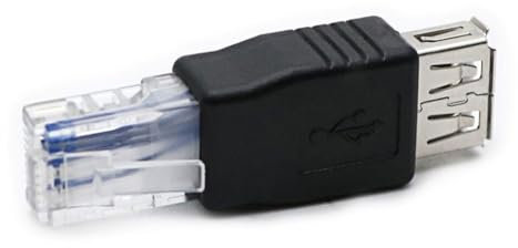 KIXZSAZ Adattatore di rete da USB a LAN maschio Convertitore Internet per fotocamera da ufficio Convertitore di conversione Ethernet Cyrstal Head