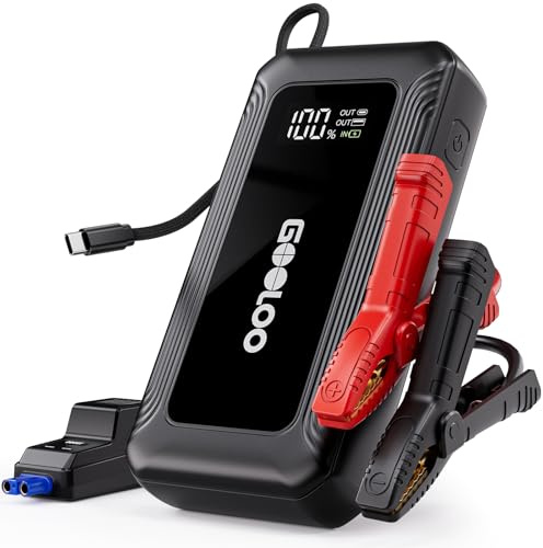 GOOLOO G7 3000A Starthilfe Powerbank für pkw mit 45W USB-C Schnellladung | Tragbare Starter Powerbank mit LED-Taschenlampe, Booster Auto Starthilfe für 12V Fahrzeuge(Bis zu 8.5L Benzin und 6L Diesel)