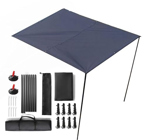 Tetto per auto, da campeggio portatile, ad alte prestazioni, PU3000 mm, UV50+, impermeabile, per camion, SUV Rack Shelter, di marcatura laterale per picnic all'aperto, cavità da parete