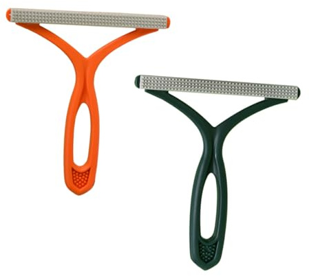 JOINPAYA Cepillo Absorbente Quitapelos para Mascotas Funcional, Práctico Quitapelusas para Ropa de Tela, 2 Unidades en Verde Oscuro y Naranja, Adecuado para Limpiar Sofá y Coche, Usuarios Gatos