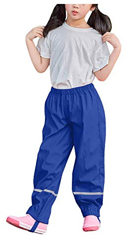 Pantalon de Pluie Unisexe pour Enfants, Pantalon de Boue Non doublé - Vêtements de Pluie Coupe-Vent et imperméables pour garçons et Filles#2f3e